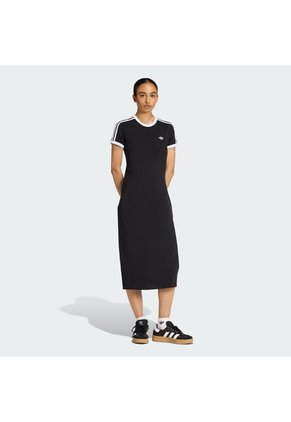 Vestido Negro Adidas 3 Rayas Mujer
