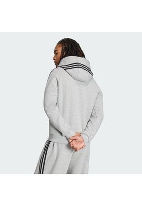 Buzo Gris Adidas Adicolor Over The Hood Stripes Hombre
