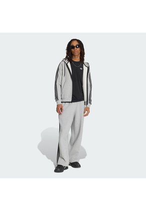 Buzo Gris Adidas Adicolor Over The Hood Stripes Hombre