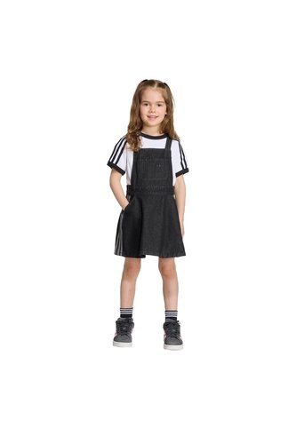 Vestido Negro Adidas Tipo Overol Tejido Denim Niñas adidas Originals