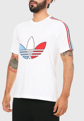 Camiseta Blanco-Azul-Rojo adidas Originals Adicolor Tricolor