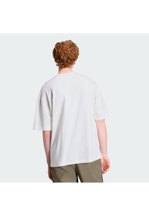 Camiseta Blanca Adidas Etiqueta La Lengüeta Camuflaje Hombre