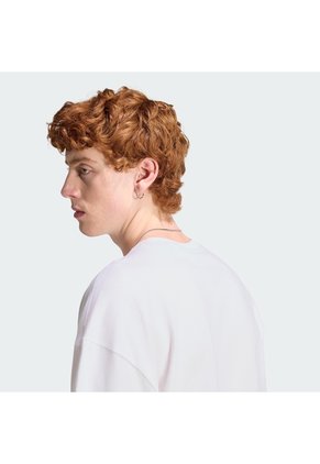 Camiseta Blanca Adidas Etiqueta La Lengüeta Camuflaje Hombre