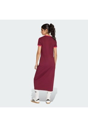 Vestido Vinotinto Adidas 3 Rayas Mujer