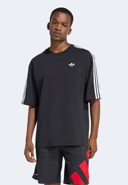 Camiseta adidas Originals ADICOLOR 3 RAYAS Negro