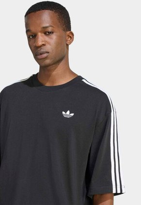Camiseta adidas Originals ADICOLOR 3 RAYAS Negro