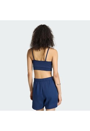 Bralette Azul Adidas 3 Rayas Mujer