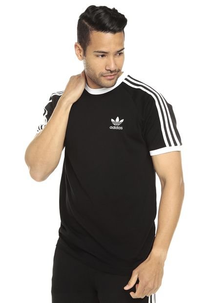 Camiseta Negra-Blanca Originals 3 - Stripes Tee - Ahora | Dafiti Colombia