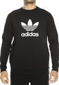 Buzo Negro adidas Originals Trefoil Crew de adidas Originals