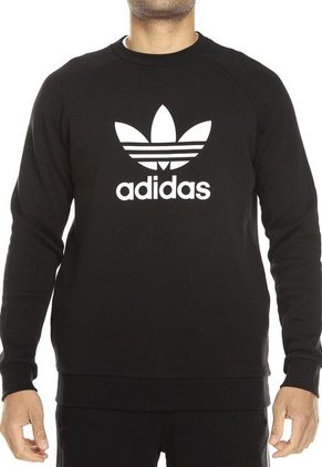 Buzo Negro adidas Originals Trefoil Crew