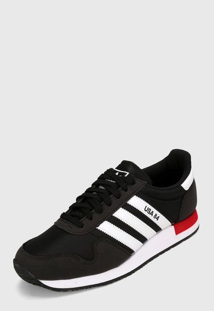 Tenis Lifestyle Negro-Blanco-Rojo adidas Originals USA 84