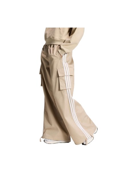Pantalón Beige Adidas Cargo Firebird Adilenium 3 Rayas Mujer