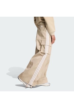 Pantalón Beige Adidas Cargo Firebird Adilenium 3 Rayas Mujer