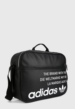 Bolso Manos Libres Negro-Blanco adidas Originals Airliner Vintage