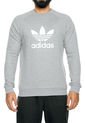 Buzo Gris adidas Originals Trefoil Crew de adidas Originals