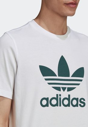 Camiseta Blanco-Verde adidas Originals Adicolor Classics Trifolio
