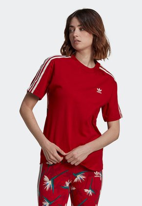 Camiseta Rojo-Blanco adidas Originals Thebe Magugu