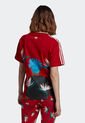 Camiseta Rojo-Blanco adidas Originals Thebe Magugu de adidas Originals