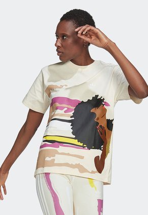 Camiseta Beige-Multicolor adidas Originals Thebe Magugu