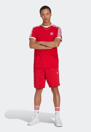 Camiseta Rojo-Blanco adidas Originals Adicolor Classics 3 Rayas