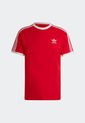 Camiseta Rojo-Blanco adidas Originals Adicolor Classics 3 Rayas de adidas Originals