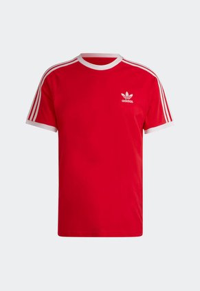 Camiseta Rojo-Blanco adidas Originals Adicolor Classics 3 Rayas