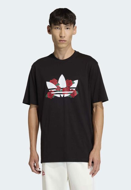 Camiseta adidas Originals Serie Trifolio Roses Negro