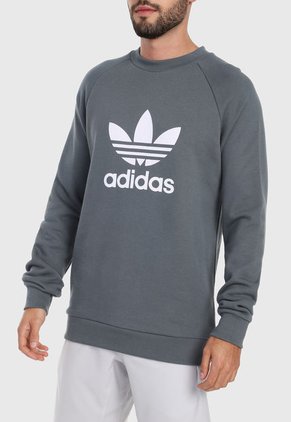 Buzo Gris-Blanco  adidas Originals Triofilo Warm Up Crew