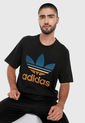 Camiseta Negro-Multicolor adidas Originals Trifolio Ombré de adidas Originals
