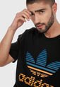 Camiseta Negro-Multicolor adidas Originals Trifolio Ombré de adidas Originals