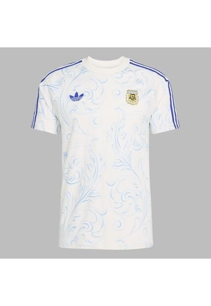 Camiseta Adidas Hombre Argentina Originals AOP - Blanco