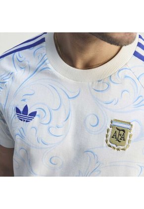 Camiseta Adidas Hombre Argentina Originals AOP - Blanco