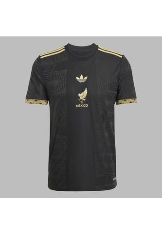 Camiseta Adidas Hombre México Fmf Gold - Negro-Dorado adidas Originals