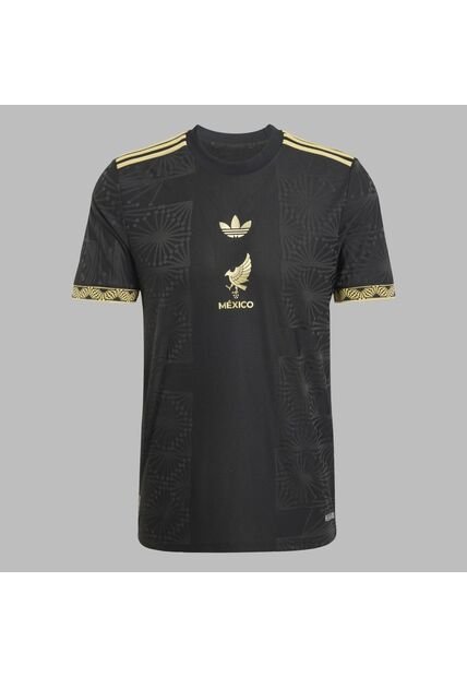 Camiseta Adidas Hombre México Fmf Gold - Negro-Dorado