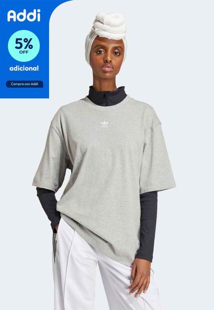 Camiseta adidas Originals Essentials Boyfriend Gris