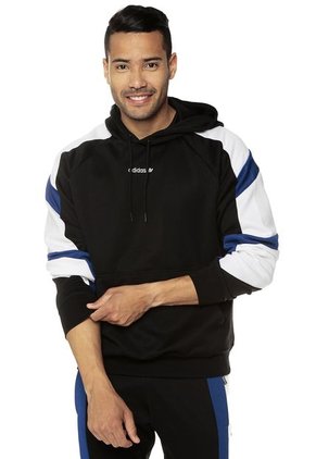 Buzo Negro-Azul-Blanco adidas Originals Eqt Blk Hoody
