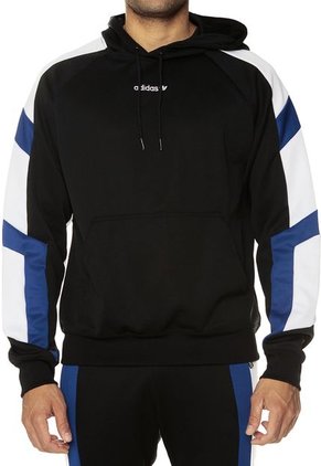 Buzo Negro-Azul-Blanco adidas Originals Eqt Blk Hoody