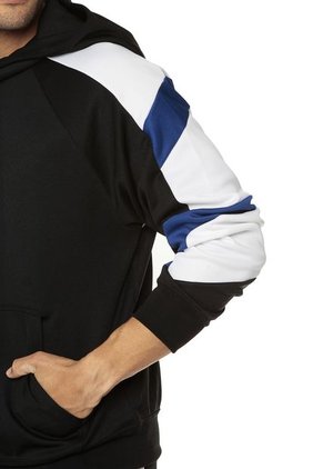 Buzo Negro-Azul-Blanco adidas Originals Eqt Blk Hoody