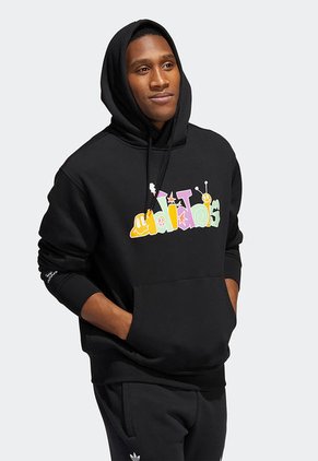 Hoodie Negro-Multicolor adidas Originals Cartoon Linear