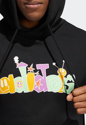 Hoodie Negro-Multicolor adidas Originals Cartoon Linear