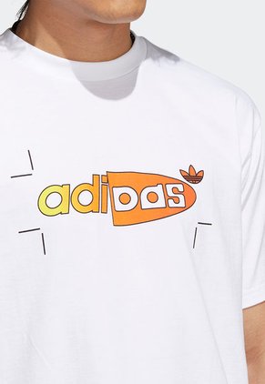 Camiseta Blanco-Naranja-Amarillo adidas Originals Linear Hypersport