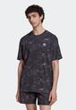 Camiseta Negro-Gris-Lila adidas Originals Rekive Trifolio de adidas Originals