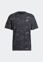 Camiseta Negro-Gris-Lila adidas Originals Rekive Trifolio de adidas Originals