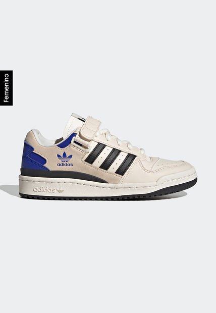 Tenis Lifestyle Beige-Negro-Azul adidas Originals Forum Low