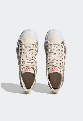 Tenis Lifestyle Beige-Café-Blanco adidas Originals Nizza Platform Mid