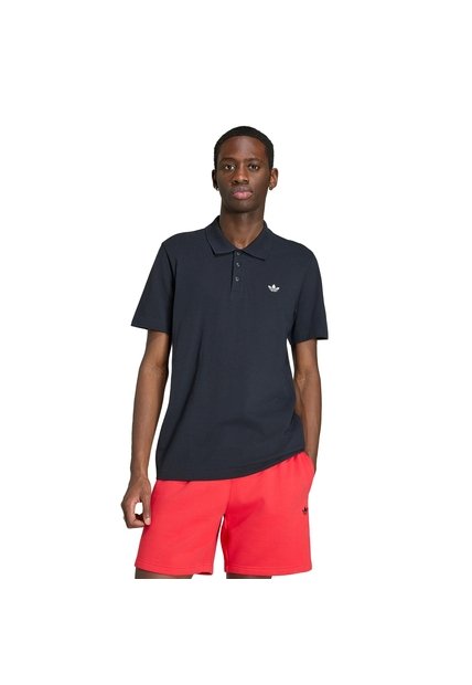 Camiseta Negra Adidas Polo Essentials Trifolio Hombre