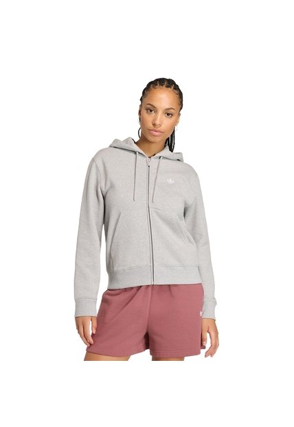 Buzo Gris Adidas Essentials Clásico Mujer