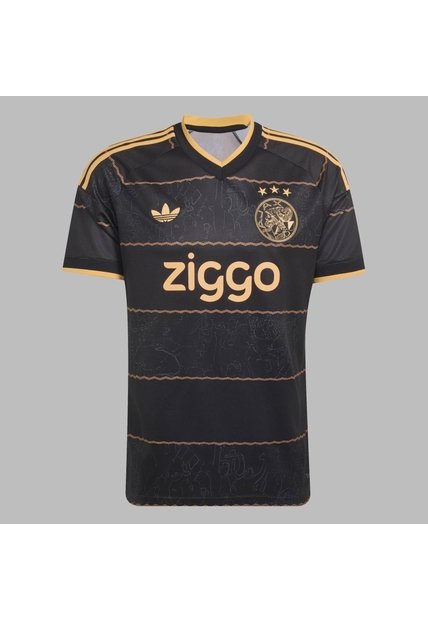 Camiseta Adidas Hombre Visitante Ajax 26/27 - Negro - Fútbol | Uso Casual Y Entrenamiento