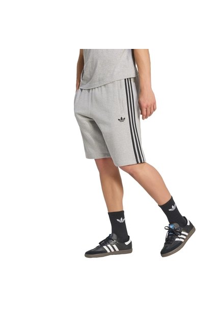 Shorts Gris Adidas 3 Rayas Hombre