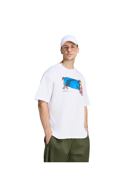 Camiseta Blanca Adidas Blue Box Elves Hombre